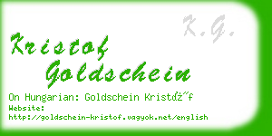 kristof goldschein business card